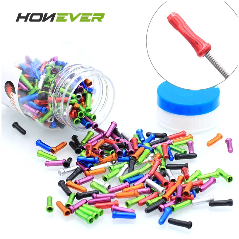 30pcs Aluminum Bicycle Brake Shifting Cable End Cap Ultralight 7 Colors Bike Brake Derailleur Line Cap Cover Cables Accessories
