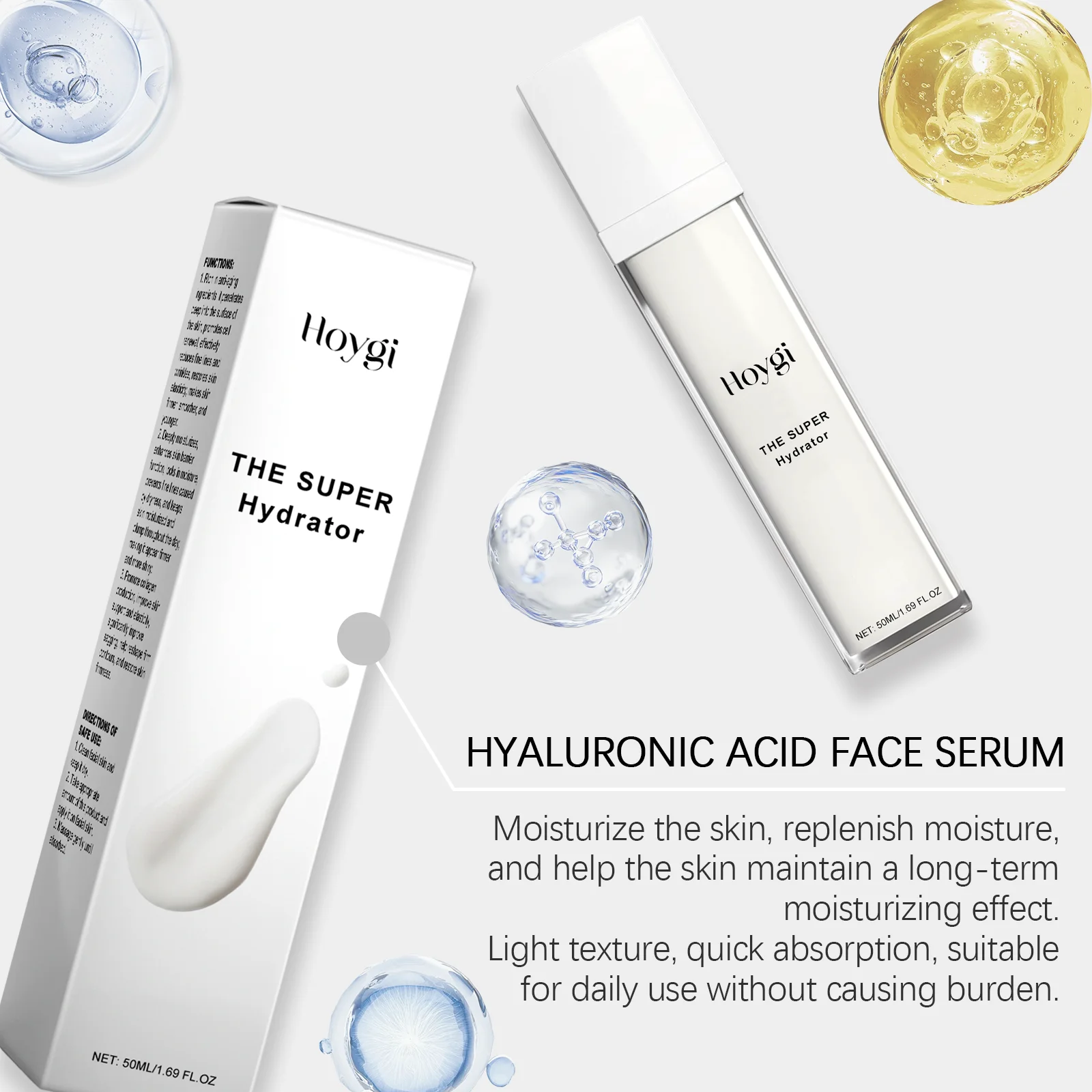 Hyaluronic Face Serum Reduce Fine Lines Oil Control Improve Sagging Skin Strengthen Barrier Brighten Dullness Firming Emulsion
