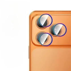 Enhanced Rear Camera Protector Glass with Metal Ring and Lens Film Glass for Blackview Wave8C (Colorful)