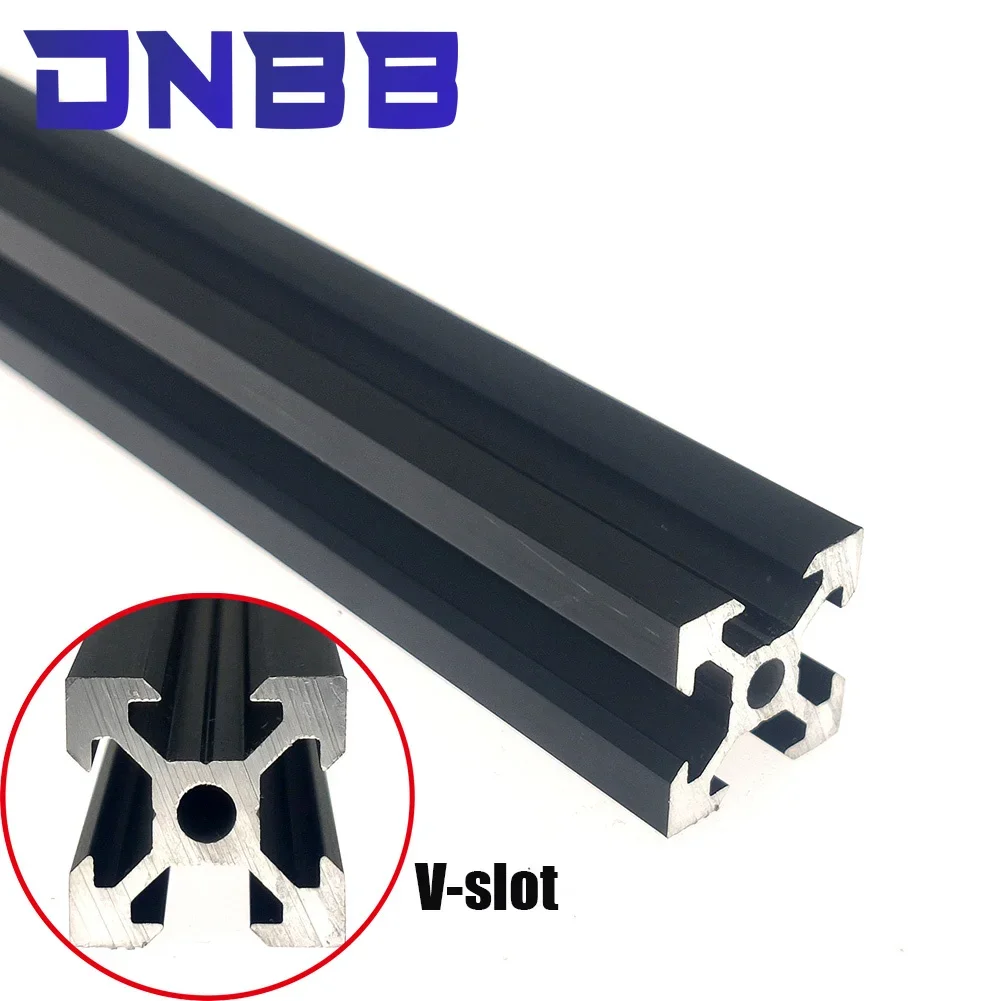 V Slot Aluminum Profile Black oxide 100-800mm V slot Aluminum Profile Extrusion For 3D Printer CNC Engraving Machine openbuilds Voron V-CORE 3