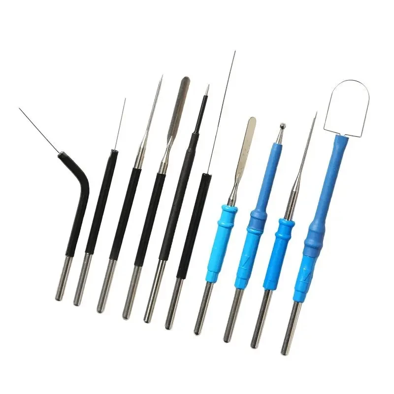 Surgical Instruments Plastic Surgery Tool Electrosurgical Pencil High Frequency Electroknife Electrocautery Electrocoagulation Electroion Tool Head Filamentous Needle Type Flat Knife Eyelid Tool