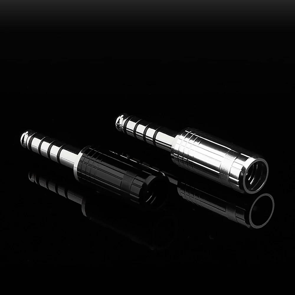 ródio banhado a ouro 4.4mm 5 pólo fio conector adaptador metal