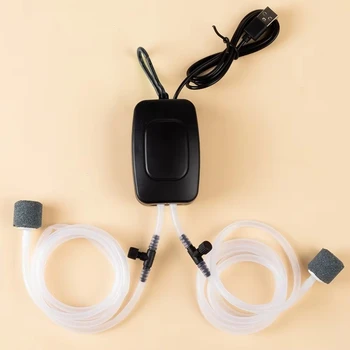 Mini Pompa d'Aria per Acquario con Pietra Ossigenante, Silenziosa ed Efficiente, Filtro USB per Acquario, Accessori per Vasche da Pesca