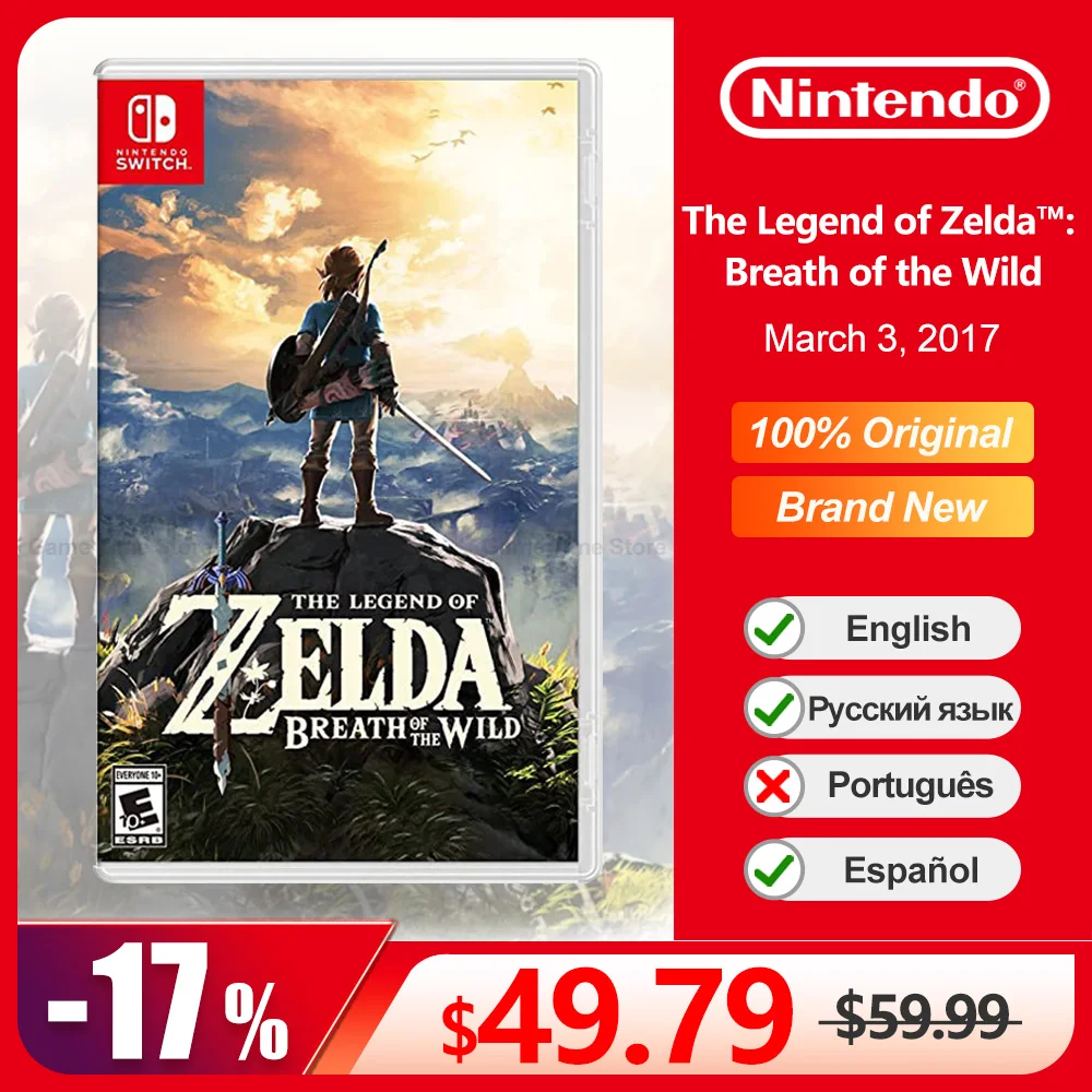 The Legend Of Zelda Breath Of The Wild Nintendo Switch Offerte Di Gioco 100% Carta Di Gioco Fisica Originale Ufficiale Per Switch Oled Lite
