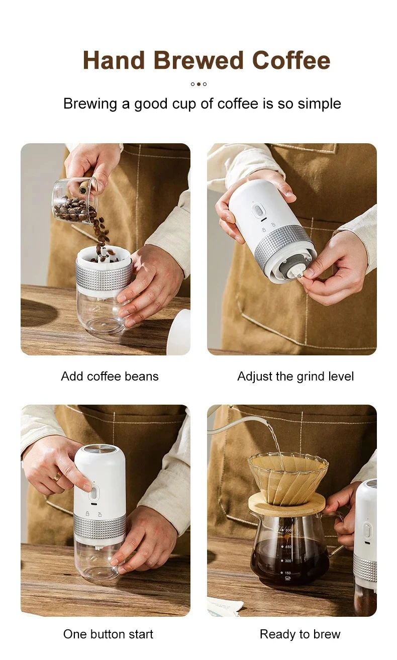 Portable Electric Coffee Grinder Ceramic Grinding Core