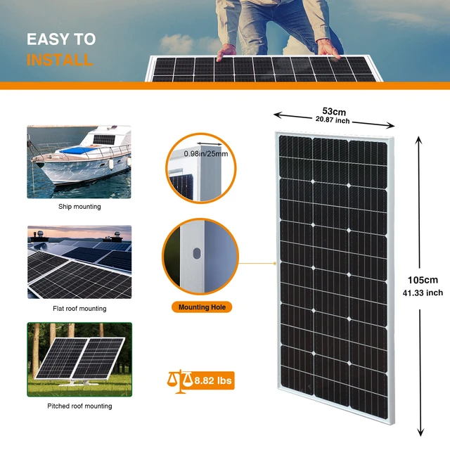 100w 150w 12v Flexible Solar Panel Charging Kit Marine Caravan battery  charger