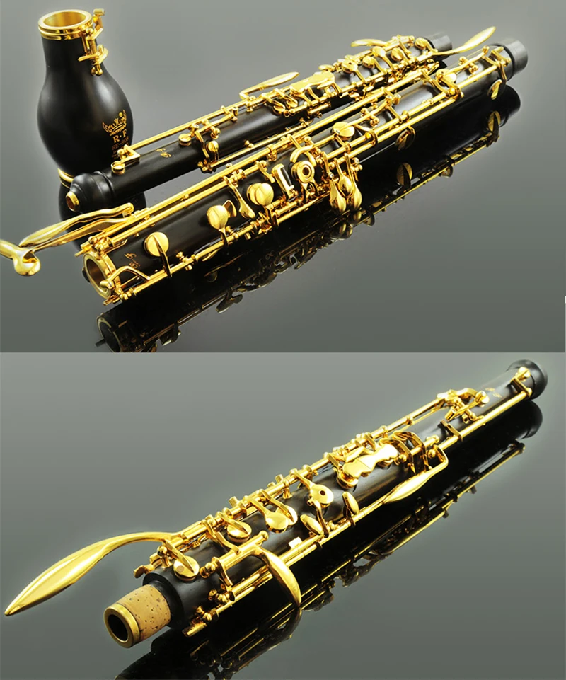 Professional English Horn Alto Oboe F Key Ebony Wood Body Silver/Gold plated Keys With Reed Gloves Case