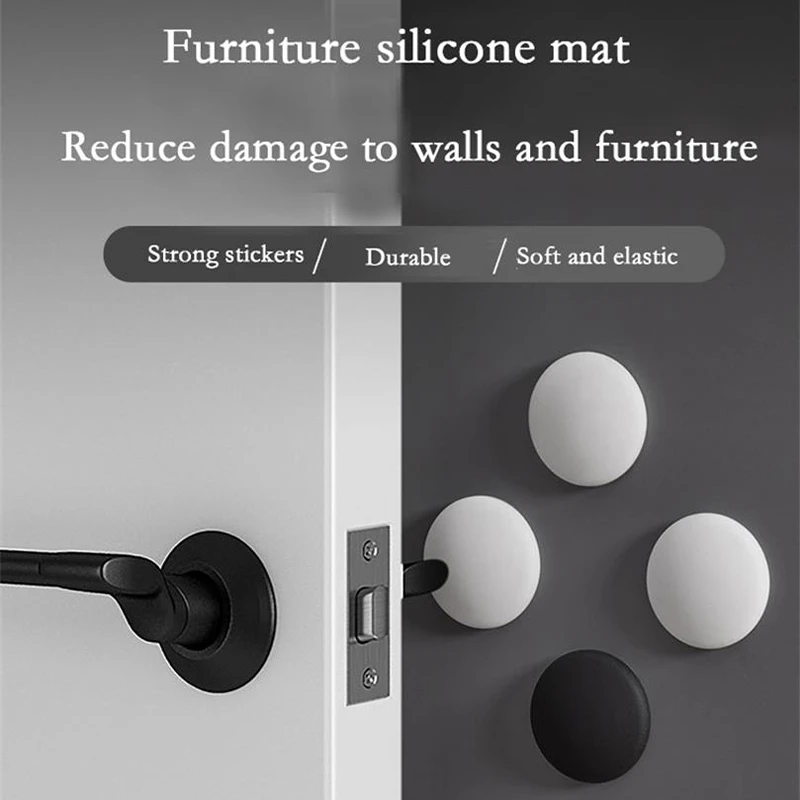 Silicone door stoppers,rubber door stoppers 10PCS Door Stops Rubber Wall Protectors Guards Self Adhesive Door Handle Bumper Stoppers Protective Plug Non-slip Muffler