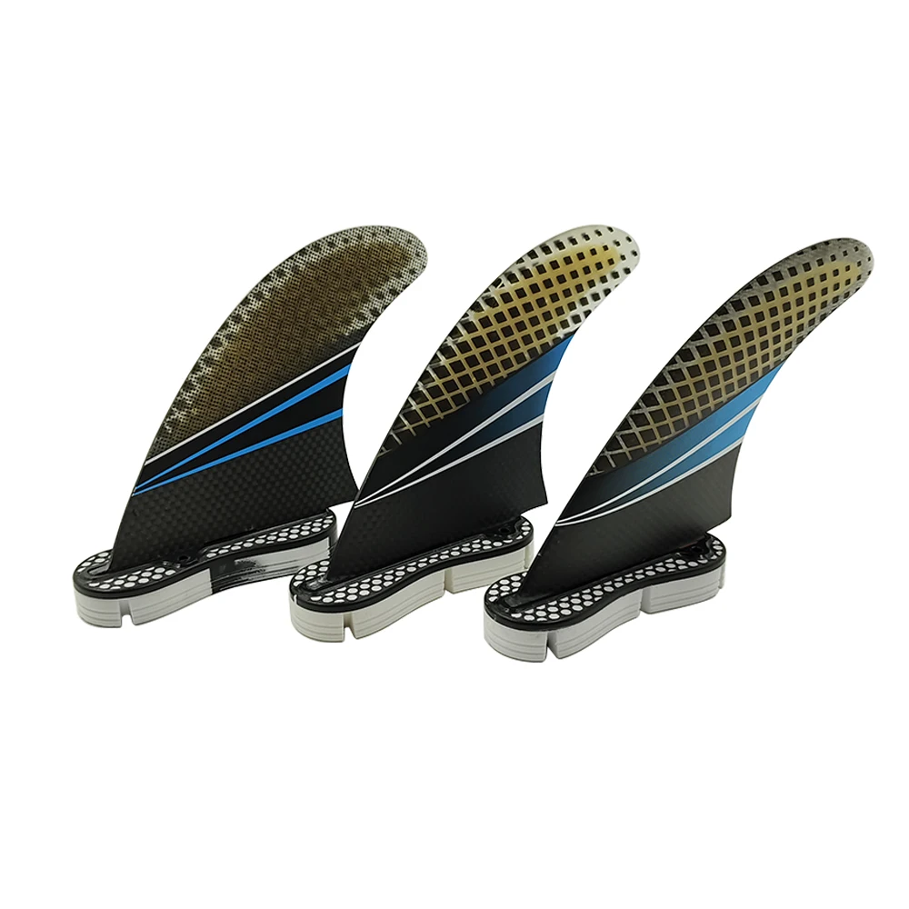 M Surfboard Fins Tri Fins Set Double Tabs 2 Surf Fins Stabilizer UPSURF FCSⅡ Flowing Fins Medium 3 Fins