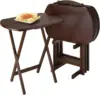 Wood TV Tray Set 6