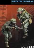 1:35 Scale Die-cast Resin Soldier 2 People Need To Assemble And Color By Yourself Free Shipping 1