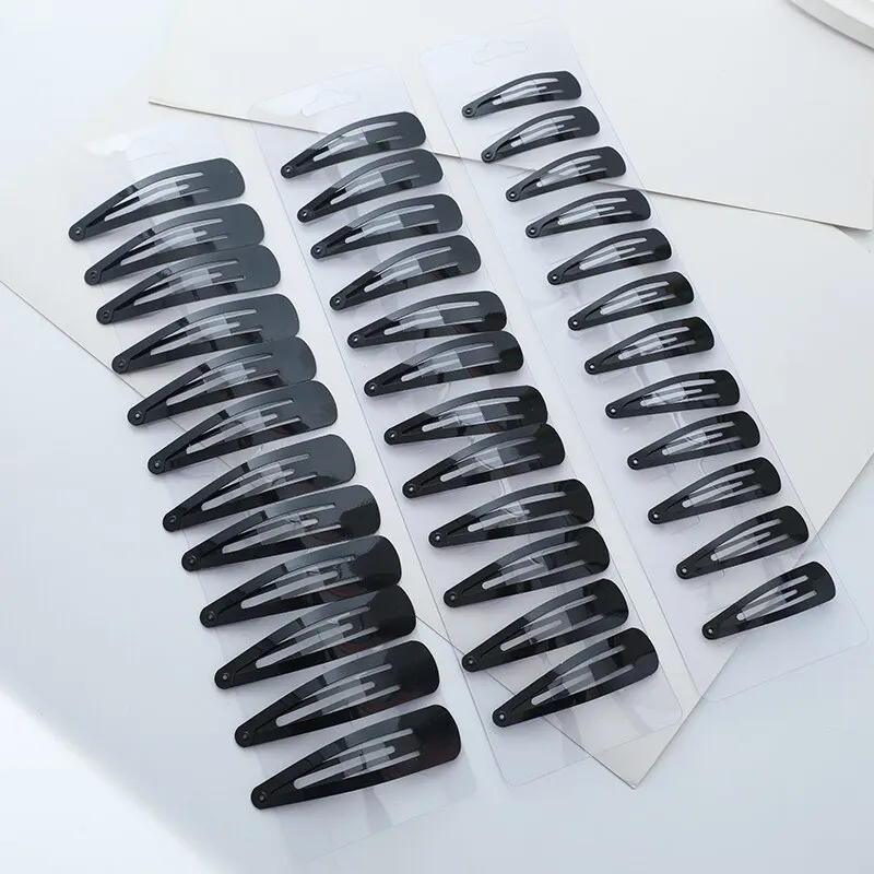 Schwarze Haars pangen Erwachsene Kinder Haarschmuck Quaste Clip Haar Werkzeuge dekorative Artikel 36 stücke – Detail 4