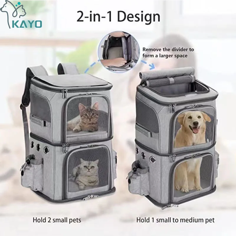 PetsuppliesLargecapacitydoublelayerpetbagEasytoputtwocat