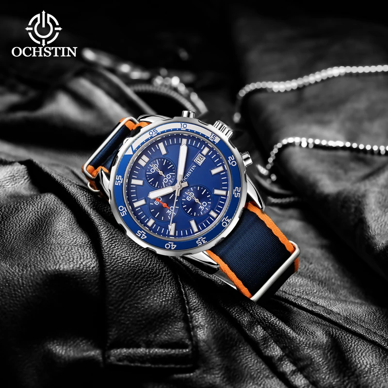 Ochstin 2024 New Creative Nylon Series Casual Simple and Multi functional Quartz Movement Men's Watch Quartz Watch