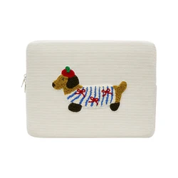 Cute 14 - Inch Portable Soft Thickened Padded Laptop Sleeve - 14 inch (Beige)