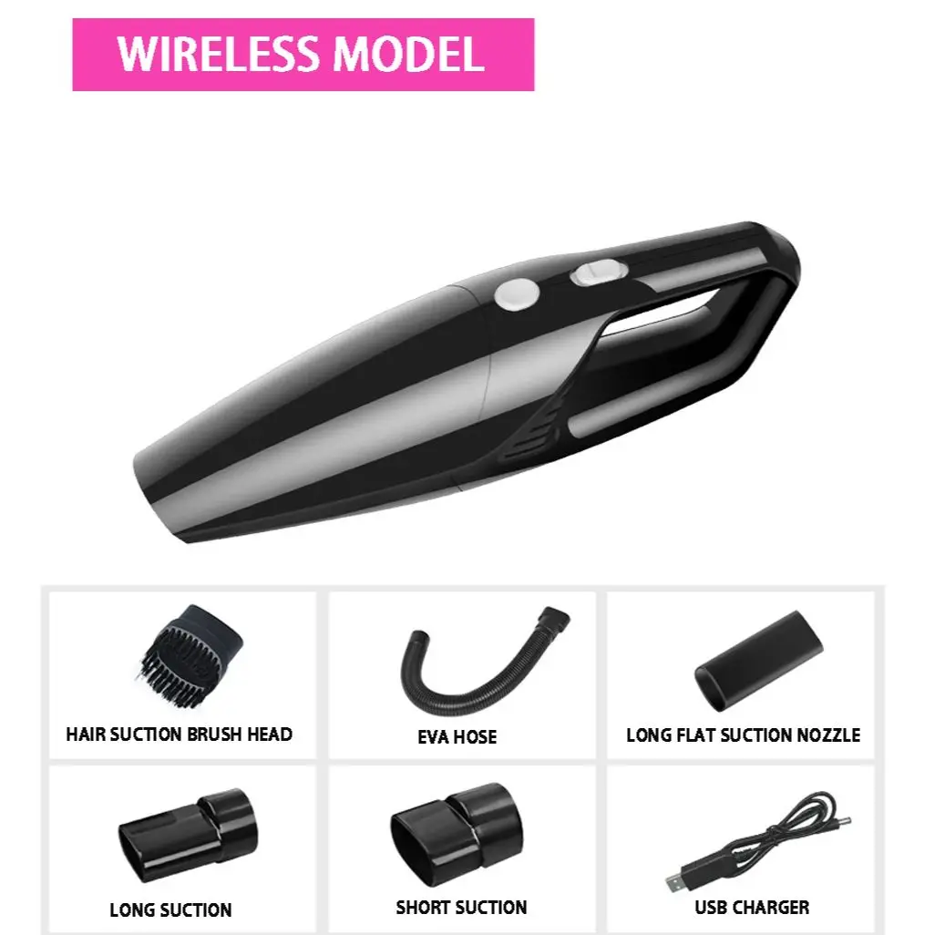 

Car Vacuum cleaner Wireless 120W Handheld Portable Dry and Wet Vacuum cleaner Mite Control Powerful Function