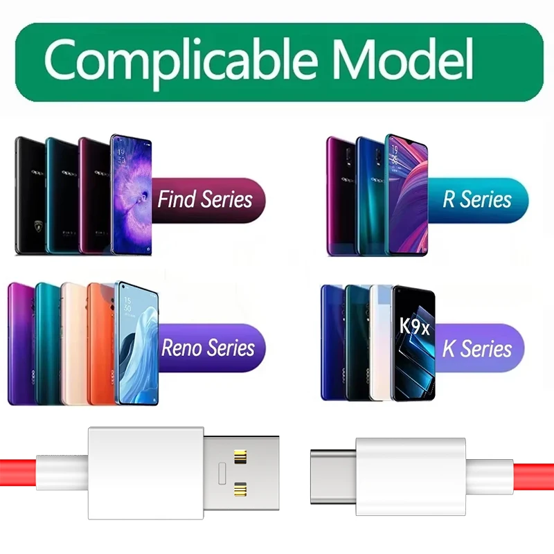 รูปสินค้า OPPO 80W SuperVOOC Charger ชาร์จเร็ว สาย USB Type-C ใช้ได้กับหลายรุ่น