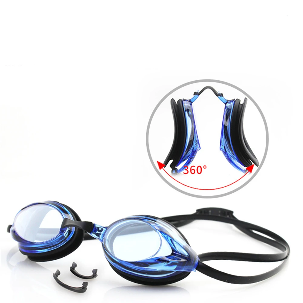 Swimming goggles Professional Adult Waterproof Fog-proof Racing Men Women Cool Silver Plated Swimming glasses antifog