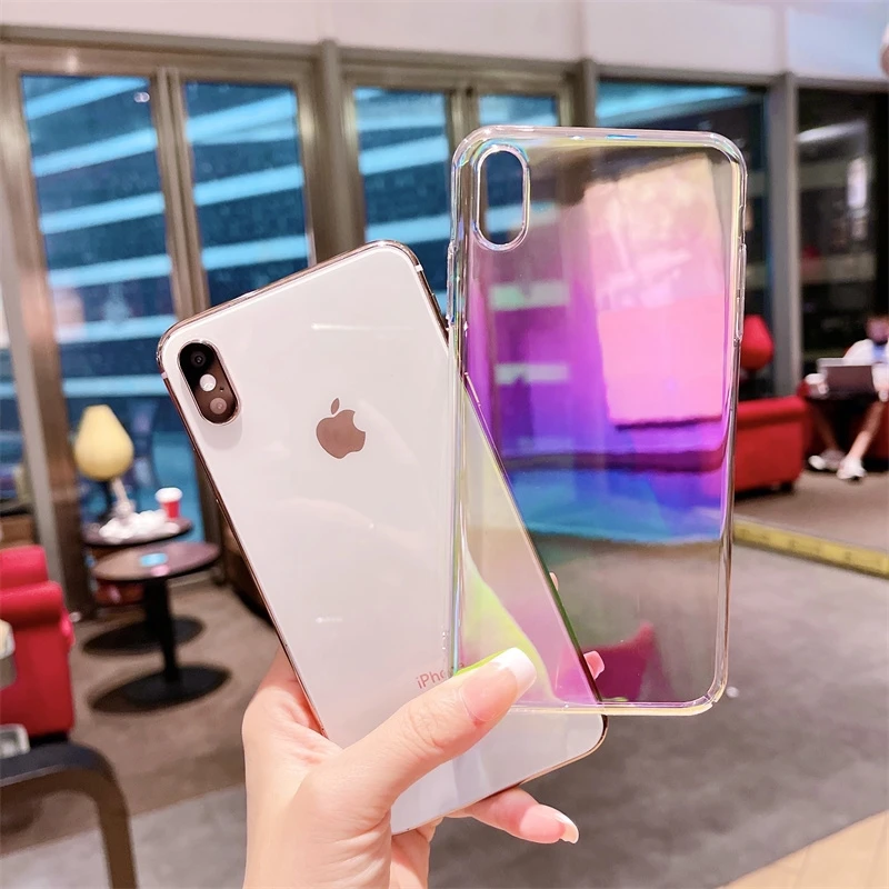Luxury Laser Colorful Hard Plastic Phone Back Cover