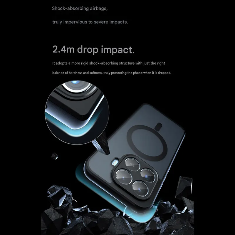 Clear Magnetic Shockproof Phone Case - 2 in 1 Protective Transparent Shell