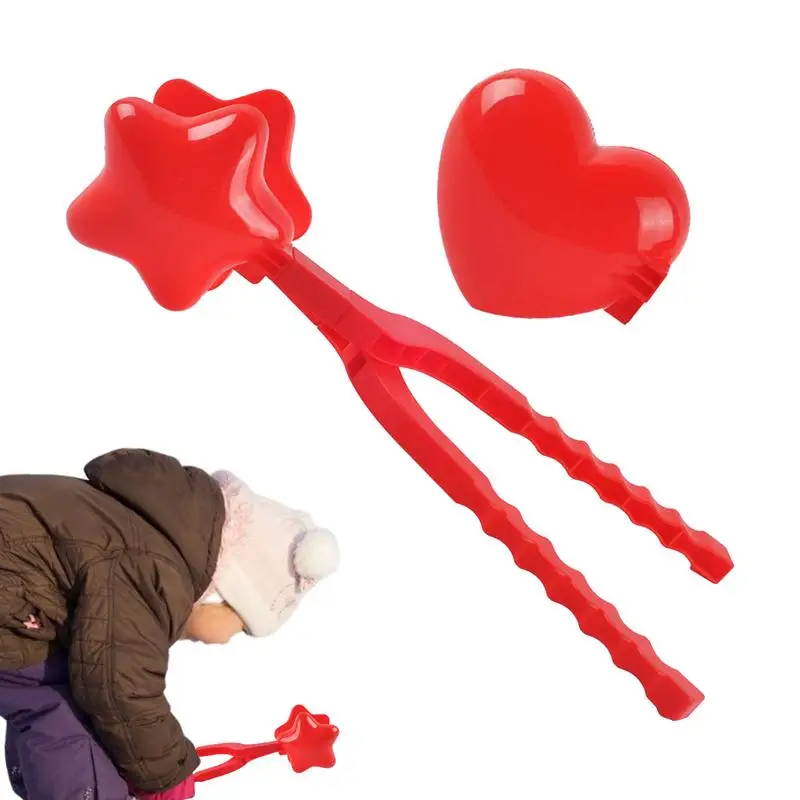 

Snow Ball Maker Children's Winter Outdoor Snow Play Snowball Fight Clip Outdoor Heart Snow Ball Clip For Kids Boys Girls Toys