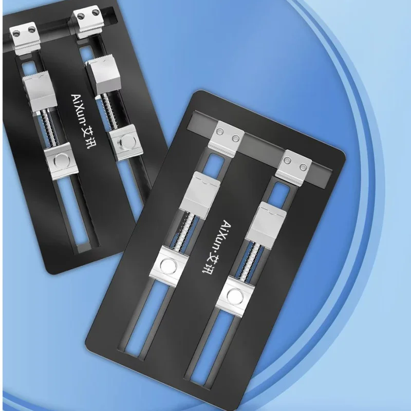 

2pcs AIXUN FT12 Double-layer Chuck Fixture Mobile Phone Soldering Repair Tool Motherboard PCB Holder For IPhone Mainboard Repair