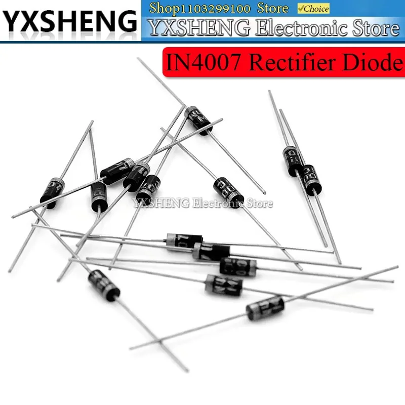 50PCS Rectifier Diode 1N4007 4007 1A 1000V DO-41 IN4007