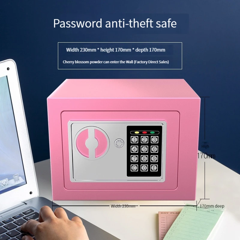 Cofre, cofre à prova de fogo à prova de água, cofre de 1,7 filhotes, cofre  à prova de fogo, cofre de bloqueio digital com teclado à prova de fogo,  indicador LED, para