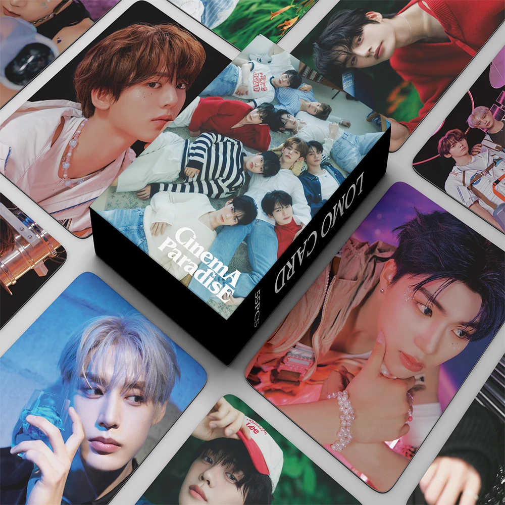 55pcs/set Kpop ZB1 1st Album YOUTH IN THE SHADE ZEROBASEONE New Album Lomo Cards Double Side Print Photo Cards album cards lomo cards