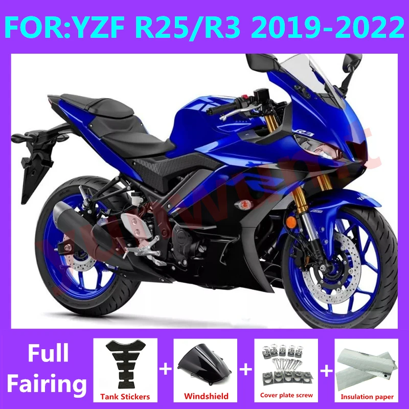 

NEW ABS Motorcycle Injection Fairing Kit fit For YZF R25 R3 r25 r3 2019 2020 2021 2022 Bodywork Fairings kits set blue