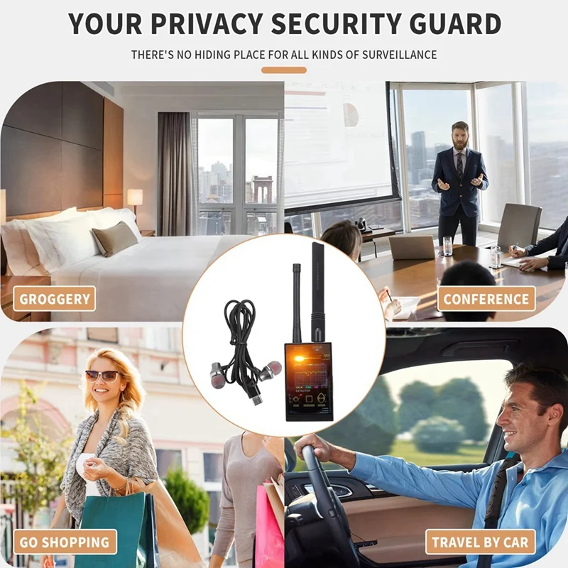 X11 Anti Camera Bug Detector GPS Tracker RF 2/3/4/5G Signal Scanner Listening Devices Finder
