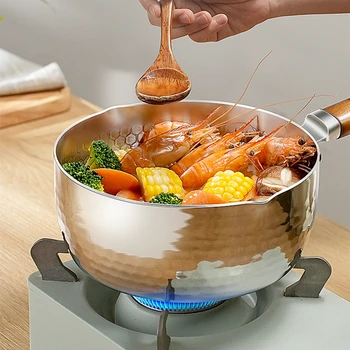 LFGB Certification 99.9% Anti-Bacterial 316L Stainless Steel Kitchen Japanese Light-Weight Pot Yukihira Pot for Family Cooking 1
