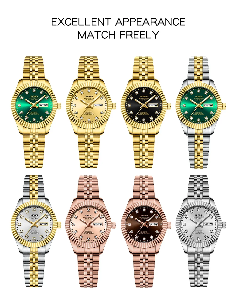 Orologio NIBOSI indossato polso donna