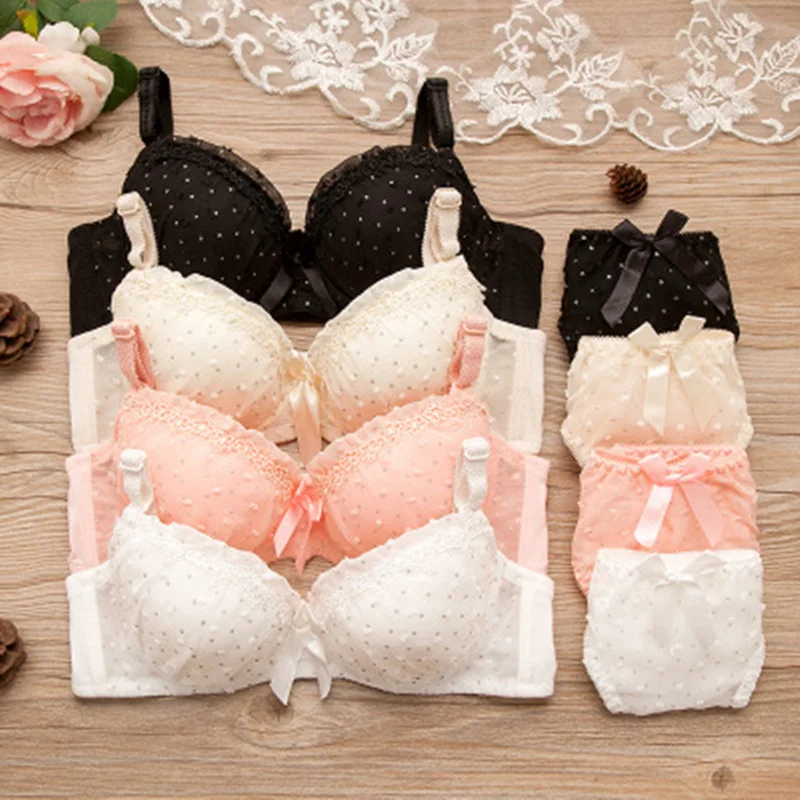 Kids Girls Bra Comfortable Puberty Girls Underwear Set Young Girl Students Training Bra Underwear Vest For Teenage Children