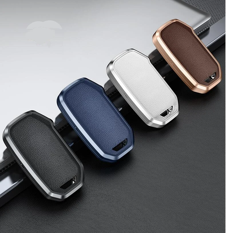 

Car Aluminum Alloy Key Case Wallet Shell Bag For KIA Sportage Stinger Ceed Sorento Cerato Forte 2019 2020 2021 Accessories
