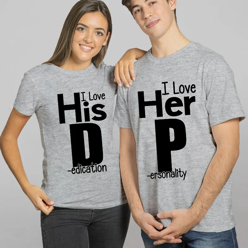 Sweat à Capuche Couple 'I Love His D Dedication' | Matching Couple Humour