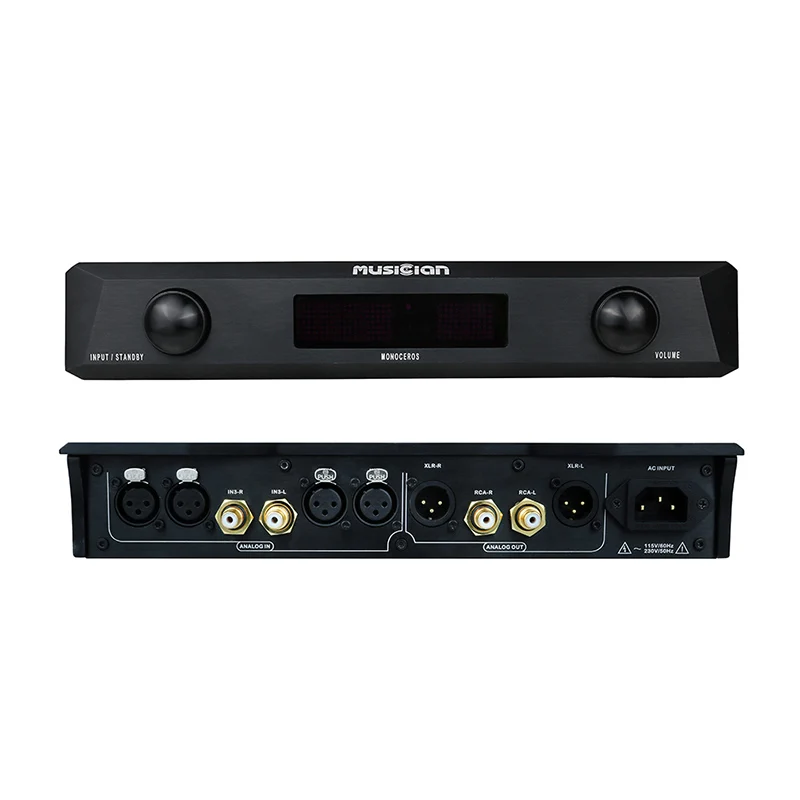Musician Monoceros 완전 밸런스 클래스 A 전력 증폭기 XLR RCA R2R 프리 앰프 0.0003% THD 20W HIFI ampremote control