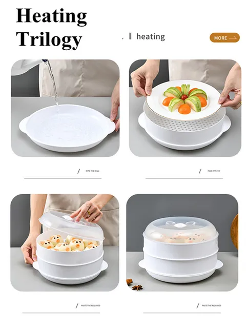 Round Plastic Food Steamer Basket with Lid Pot Rice Cooker Steaming Grid  Rack Durable Stand Home Kitchen Cooking Accessories
