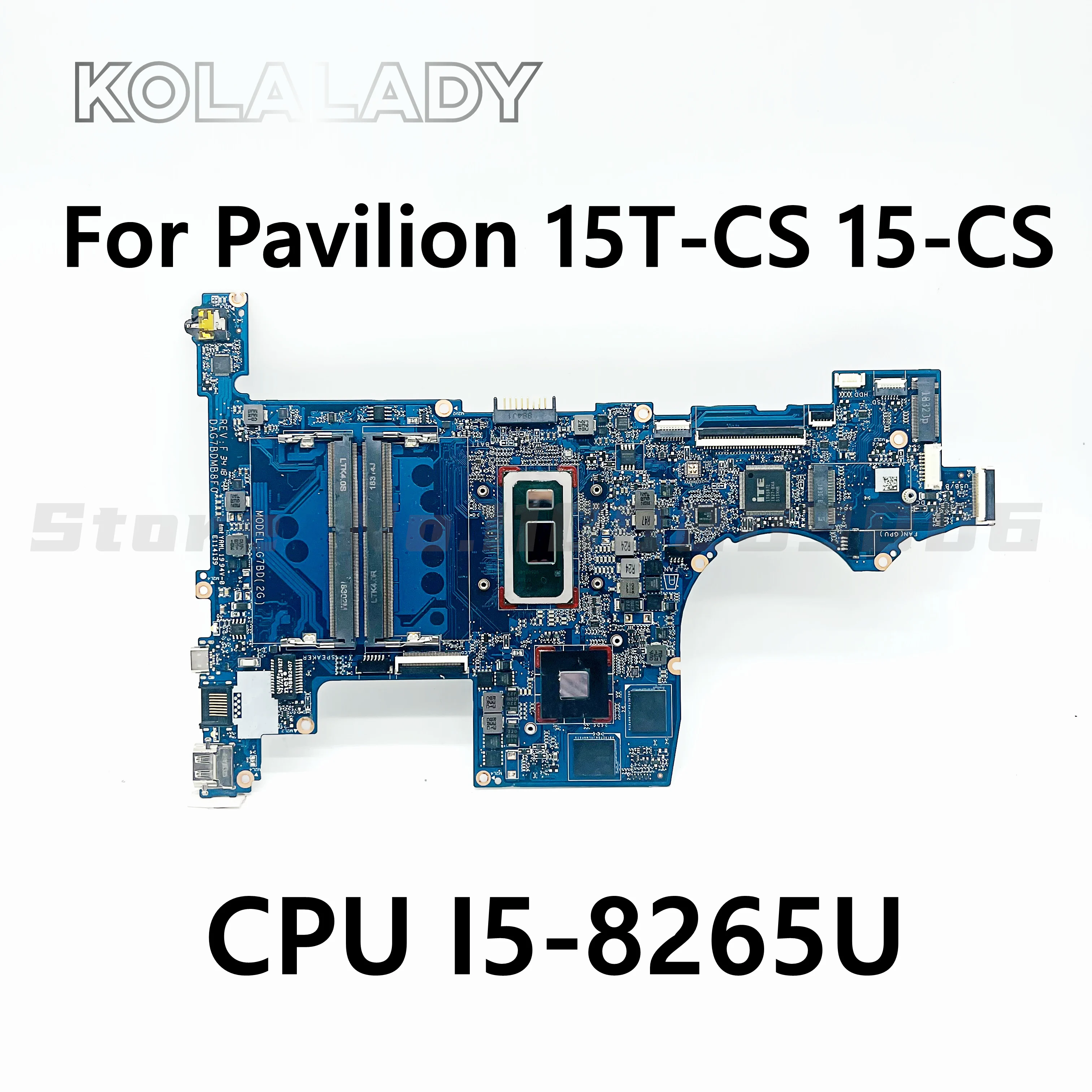 

L34174-601 L34174-001 DAG7BDMB8F0 G7BD For HP Pavilion 15T-CS 15-CS Laptop Motherboard with I5-8265U MX150 2GB DDR4 100% tested