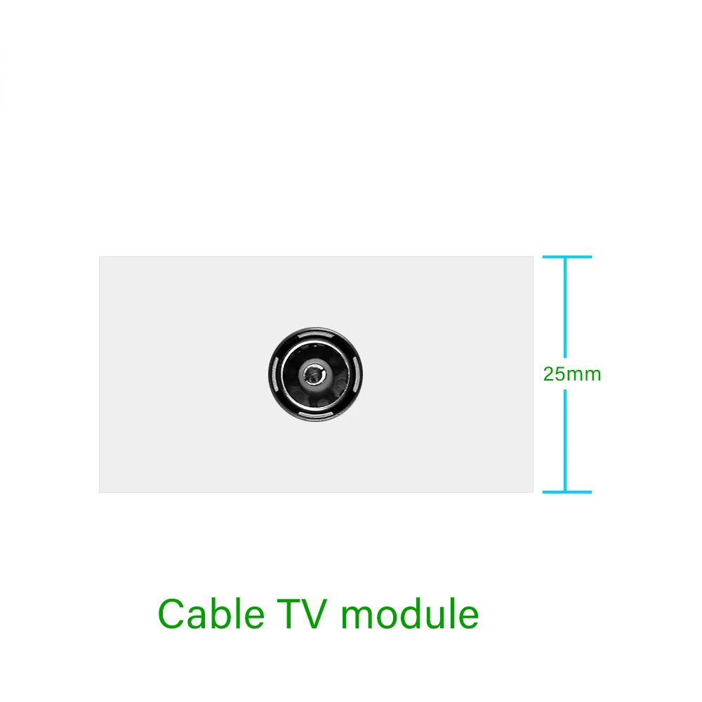 Melery Brazil 20A Outlets DIY Custom Switch Socket Type-C USB Cable TV Port Module BR Electric Wall Plug Home Blank Accessosies