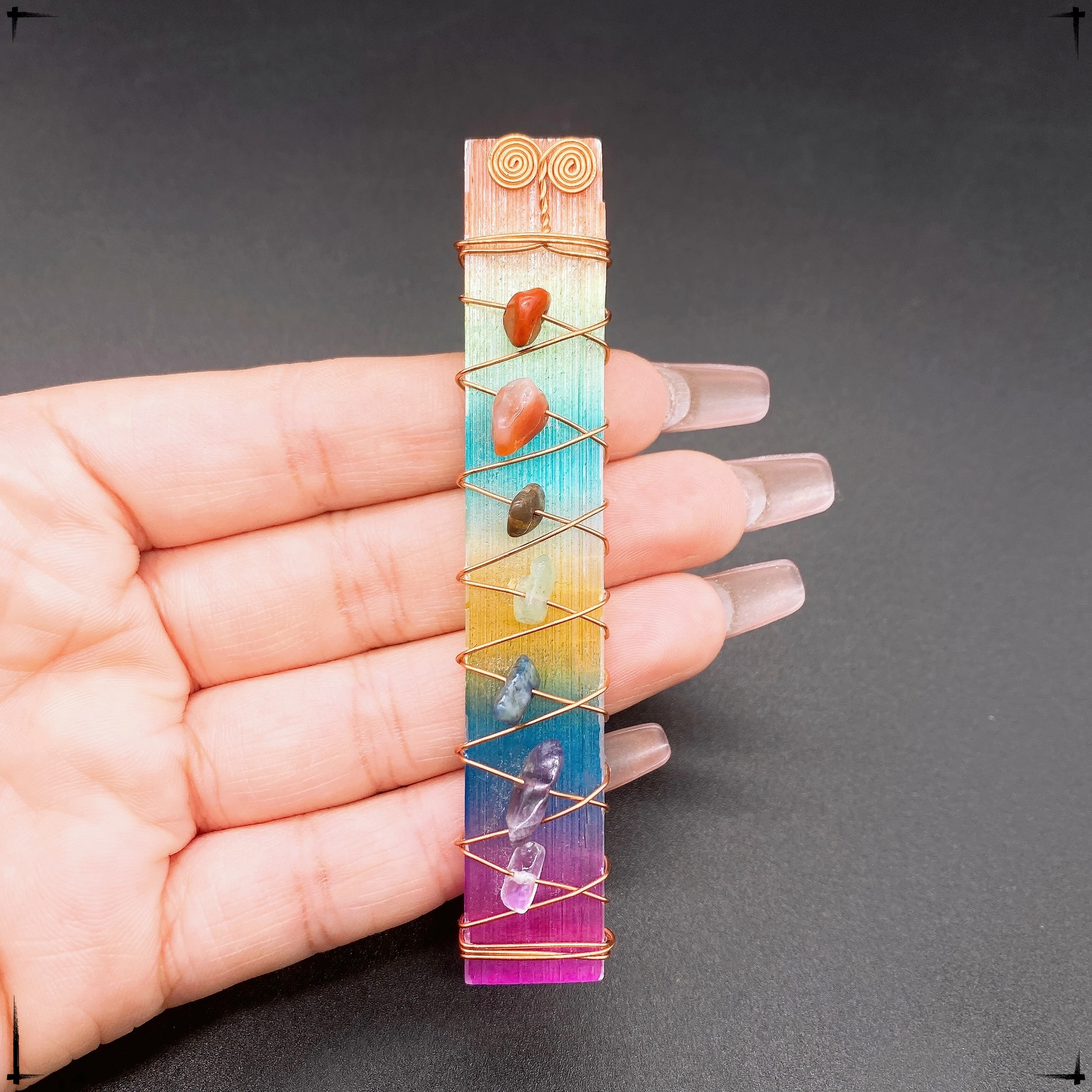 Büntetés Arne Tragédia Selenite Crystal Lamp Komló Dékán Báb - Foto 3