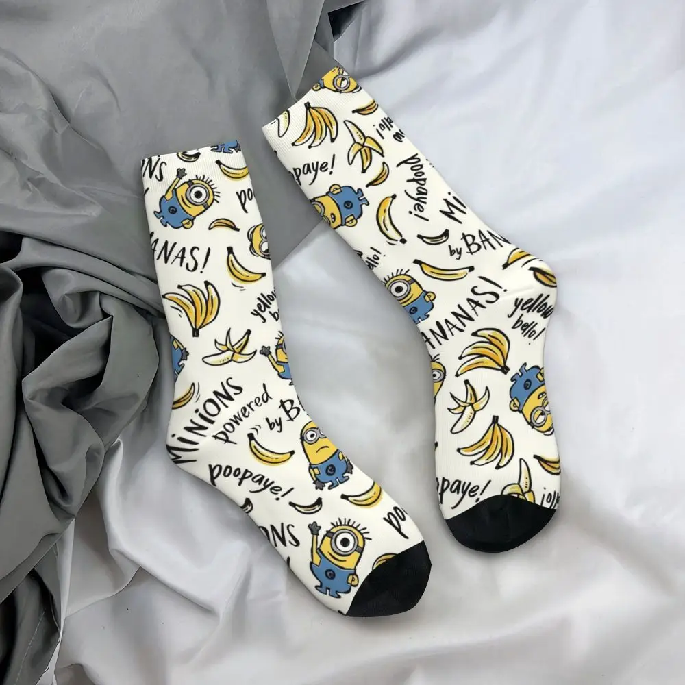 Custom Cool Print M- Minions Cartoon Socks for Women Men Stretchy Summer Autumn Winter M- Minions Bananas Crew Socks 8 Sb79c73217acf41acb4baede217d7eeca7