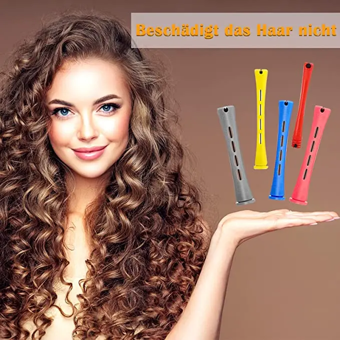 

60 Pieces Hair Perm Rods Professional Rolling Curler Hairstyling Fitting Adults Hairs Curlers Kit Shaping Roller