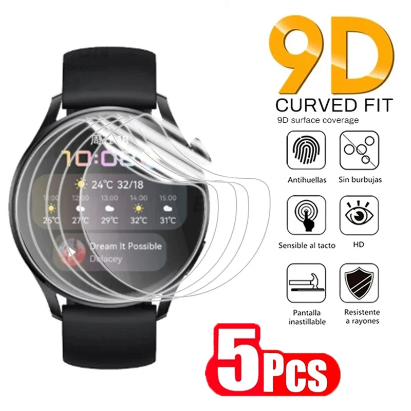 Huawei Watch GT 2 3 Pro gt 2e Runner ES Fit 2 소프트 하이드로겔 필름, Honor Watch Magic 2 용 화면 보호대, 42mm, 46mm, 1-5PCs