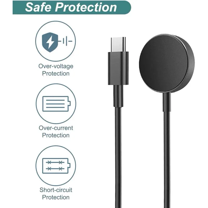 Magnetic Wireless Charger for Smartwatches Compatible with Samsung Galaxy Watch3/4/5/6 Pro/Active1 Type-C/USB Port