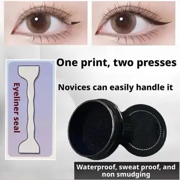 Set di timbri per eyeliner a doppia estremità Set ombretto cosmetico facile da colorare Eye Liner Stamping Stencil Accessori Strumenti per il trucco delle ciglia