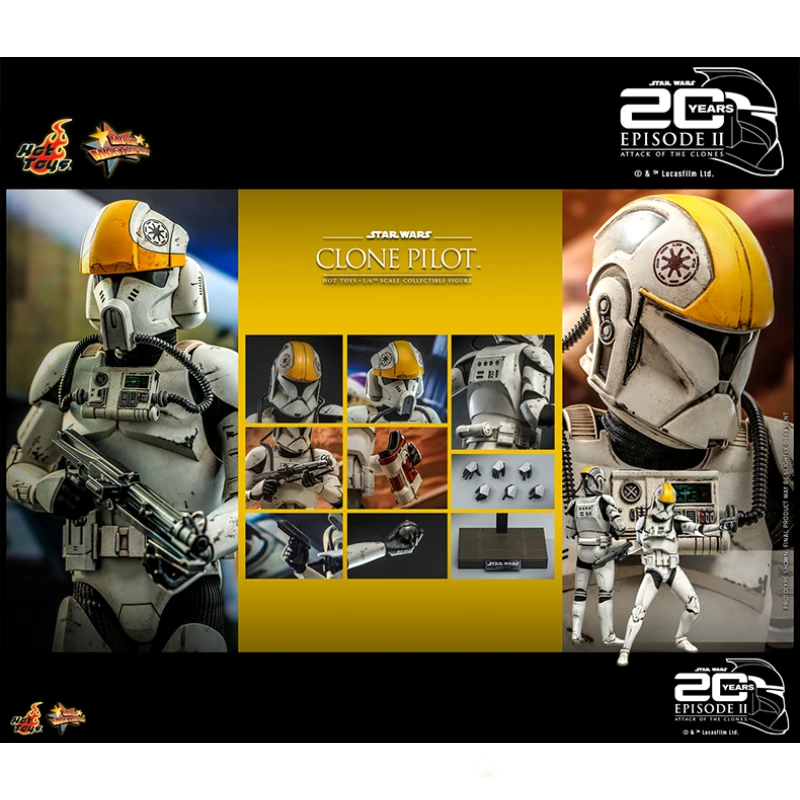 

In Stock Original HotToys HT Star Wars Clone Pilot 20 Years MMS648 1:6 Anime Action Figures Toys Models Collection Doll Hobby