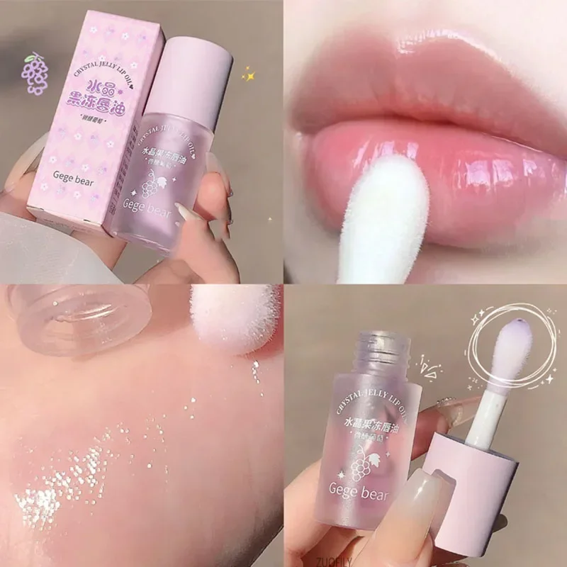Mirror Crystal Moisturizing Lipgloss Fruit Flavor Transparent Liquid Lipbalm Lipstick Reduces Lip Line Care Cosmetics Lips Oil 2
