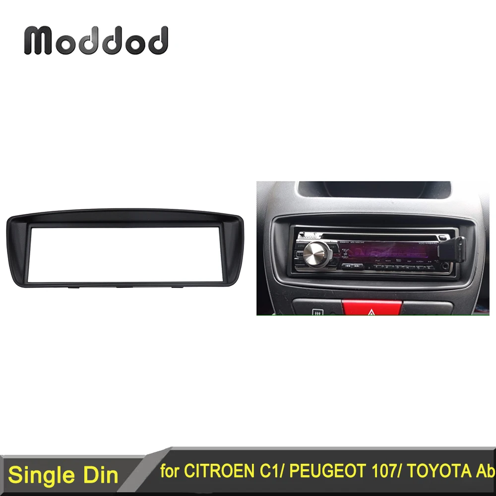 Radio Installation Frame One Din Audio Fascia for CITROEN C1 TOYOTA Aygo Ab PEUGEOT 107 Radio GPS DVD Stereo CD Panel Dash Mount Trim Kit Bezel Frame radio installation frame,radio installation accessories,radio frame,auto interior decors,radio panel