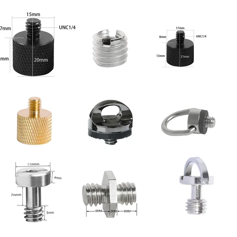 

Tripod Adapter Screw Photography Accessories Screw 1/4 3/8 5/8 Quick Release Screw Camera Monopod Special